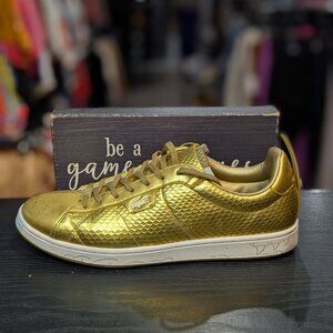 NPC X Lacoste "Dragon" Broadwick Gold Sneakers